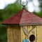 Glitzhome® 11.75" Yellow Washed 3D Metal Flowers Distressed Wood Cottage Birdhouse